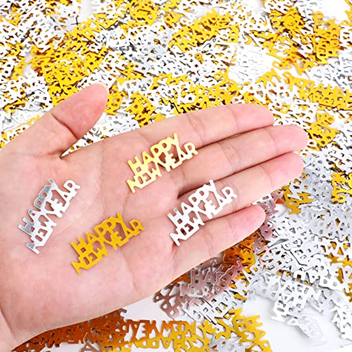 HOWAF New Year Glitter Confetti Table Decorations