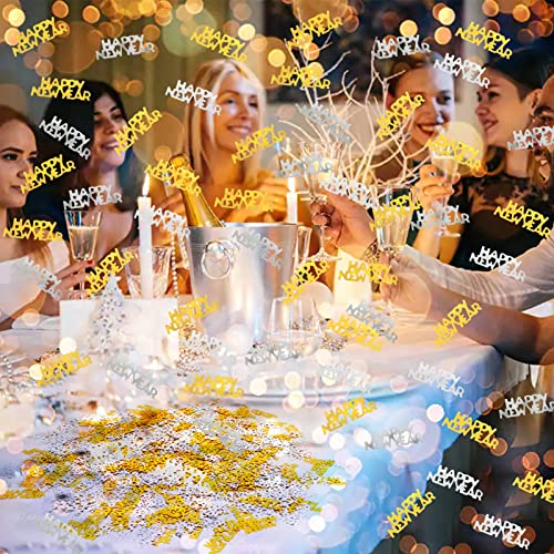 HOWAF New Year Glitter Confetti Table Decorations