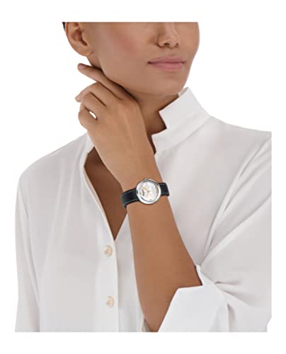 Ferragamo Womens Black Strap Watch - Stainless Steel