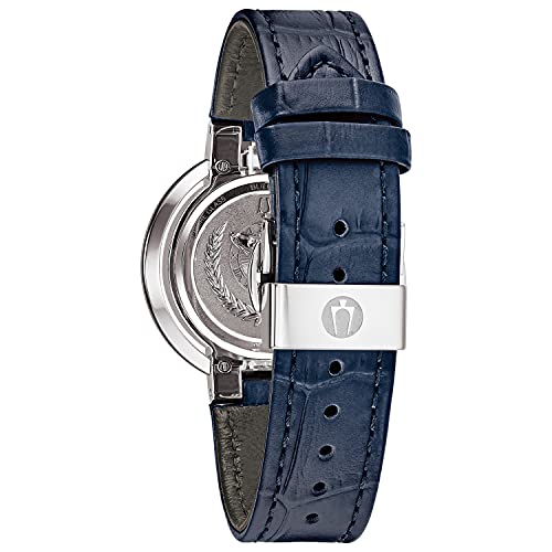 Bulova Ladies' Moon Phase Diamond Watch, Blue Strap