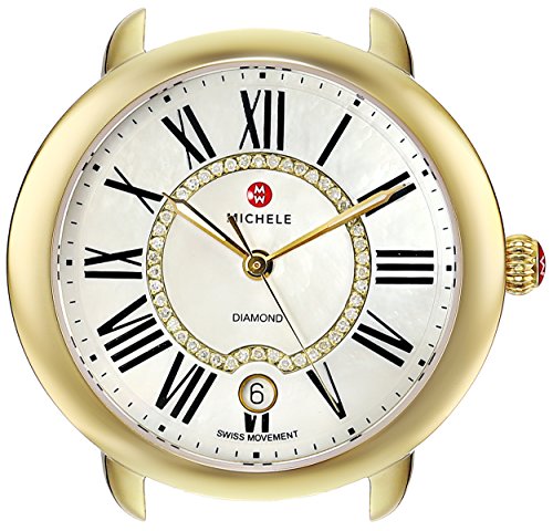 MICHELE Women's MW21B00A9963 Serein 16 Analog Display Swiss Quartz Gold Watch Head