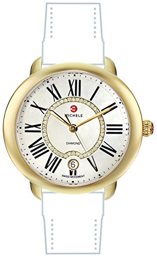 MICHELE Women's MW21B00A9963 Serein 16 Analog Display Swiss Quartz Gold Watch Head