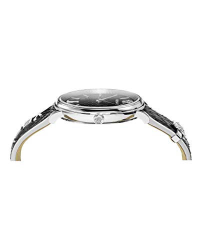 Versace Womens Black 38 mm V-Circle-Logomania Edition Watch VE8100919