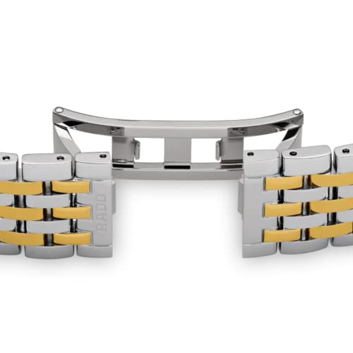 Rado Florence Swiss Quartz Dress Watch with Stainless Steel Strap, Silver and Gold, 20 (Model: R48912153), Silver and Gold