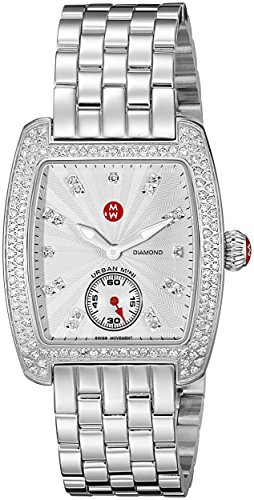 MICHELE Women's MWW02A000508 Urban Mini Analog Display Swiss Quartz Silver Watch