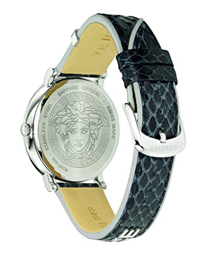 Versace Womens Black 38 mm V-Circle-Logomania Edition Watch VE8100919