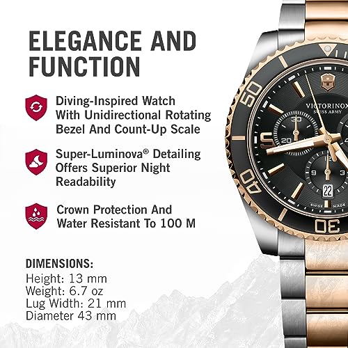 Victorinox Maverick Gold & Rose Watch