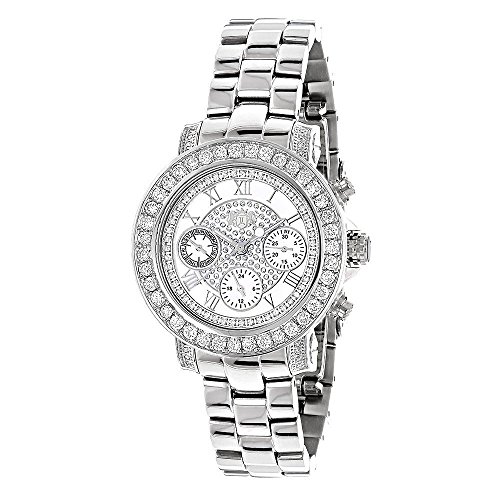 LUXURMAN Ladies Diamond Watch 3ctw of Diamonds