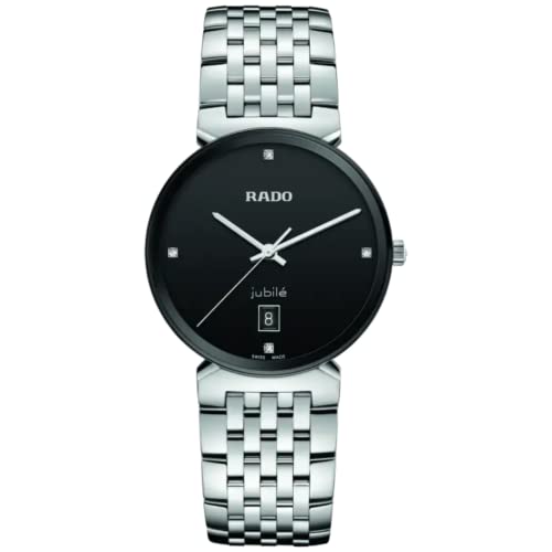 Rado Florence Swiss Quartz Stainless Steel Strap, Silver, 20 Casual Watch (Model: R48912713), Black