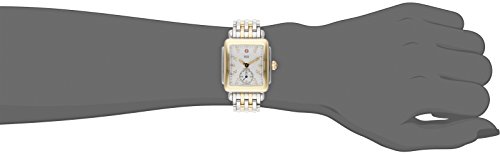 MICHELE Women's MWW06V000042 Deco 16 Diamond-Accented Stainless Steel Watch