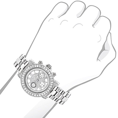 LUXURMAN Ladies Diamond Watch 3ctw of Diamonds