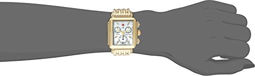 MICHELE Women's MWW06P000016 Deco Analog Display Swiss Quartz Gold Watch