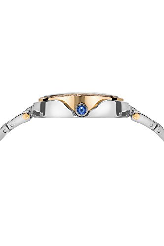 Porsamo Bleu Luxury South Sea Oval Crystal Stainless Steel Two-Tone Women's Watch 106FSSO