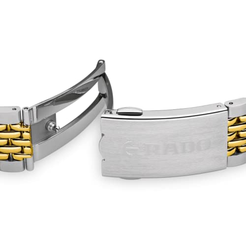 Rado Captain Cook Automatic Diving Watch with Stainless Steel Strap, 3 (Model: R32138153) Yellow Gold, Silver