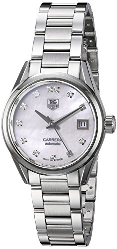Silver TAG Heuer Women's 'Carrera' Swiss Automatic Watch