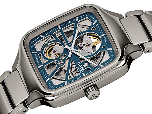 Rado True Square Swiss Automatic Watch with Ceramic Strap, 21 (Model: R27083202), Silver
