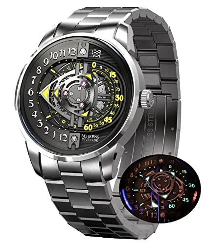 Behrens Men's Swiss Skeleton Steampunk Watch