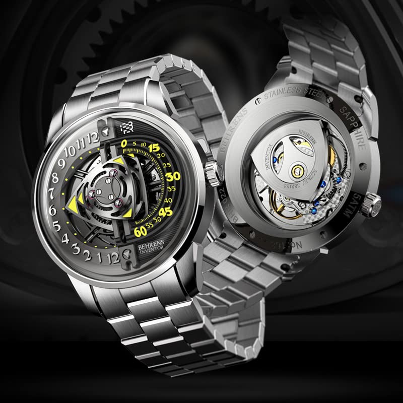 Behrens Men's Swiss Skeleton Steampunk Watch