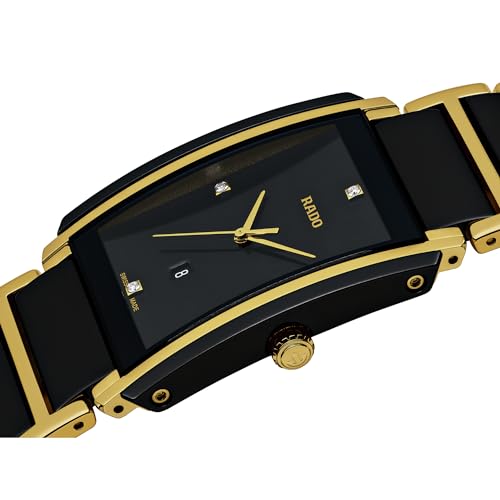 Rado Diamond Dress Watch, Black & Gold