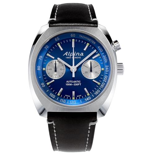 Alpina STARTIMER Pilot Heritage Automatic CHRONOGRAPHWATCH, Blue/Black