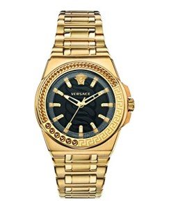 Versace Womens IP Yellow Gold 40 mm Chain Reaction Watch VEHD00520