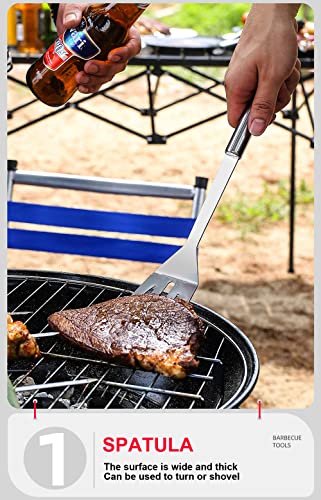 Outdoor BBQ Grill Set with Stainless Steel Accessories