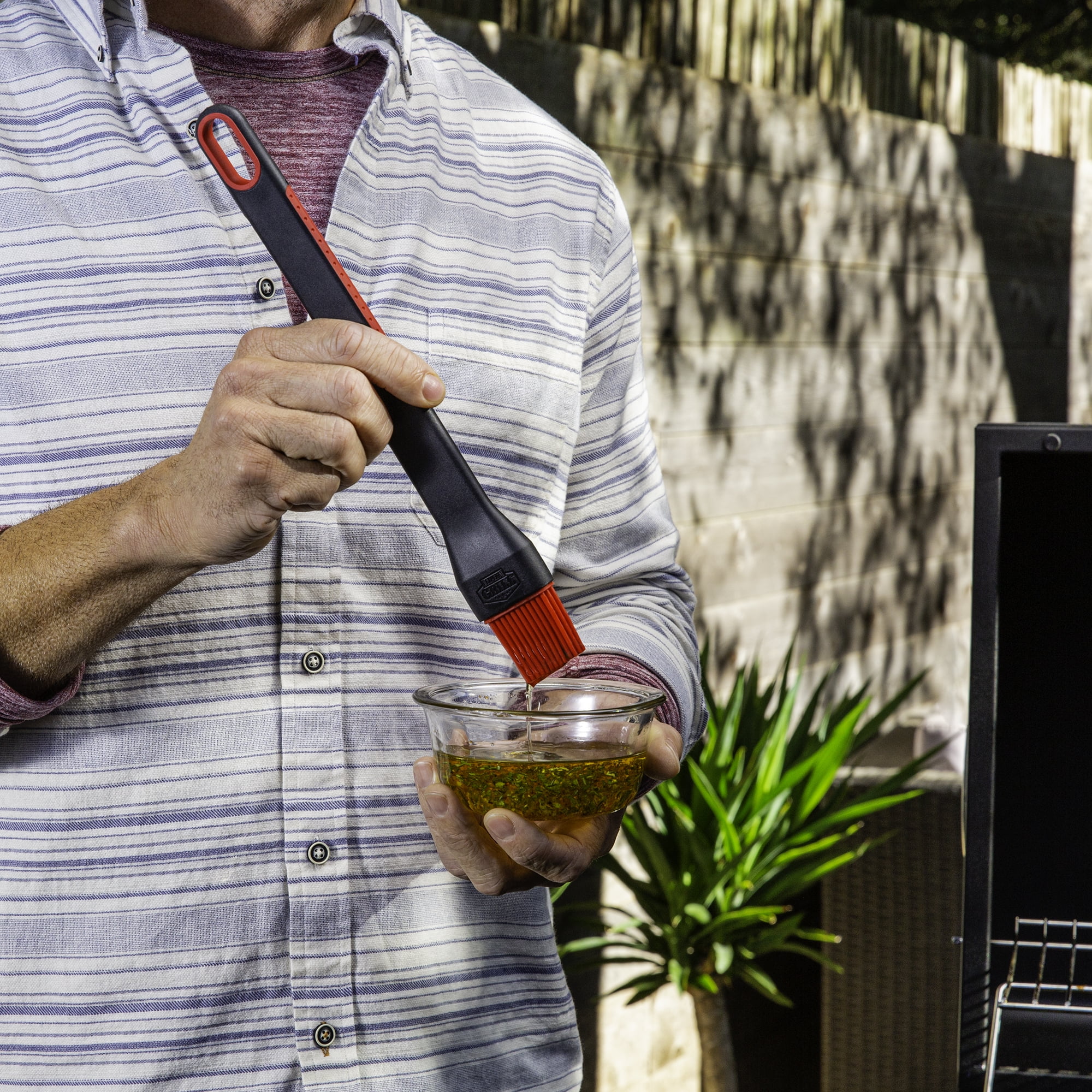 10-Piece Stainless Steel Soft Grip BBQ Grill Tool Set