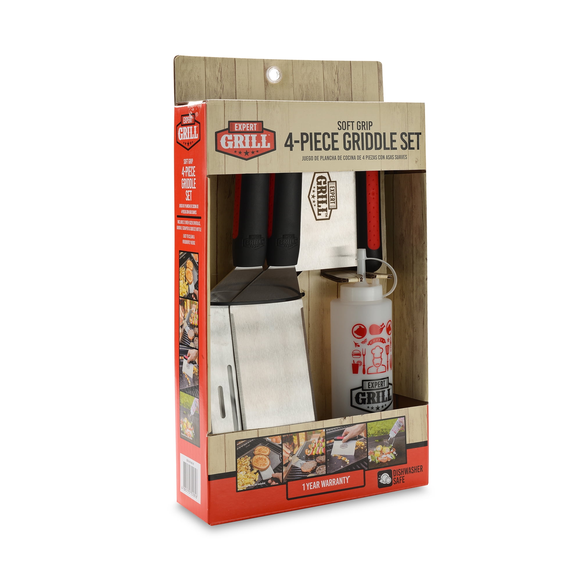 Stainless Steel BBQ Griddle Tool Set - 4 Pieces