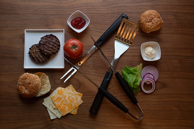 3 Piece Stainless Steel BBQ Grill Tool Set