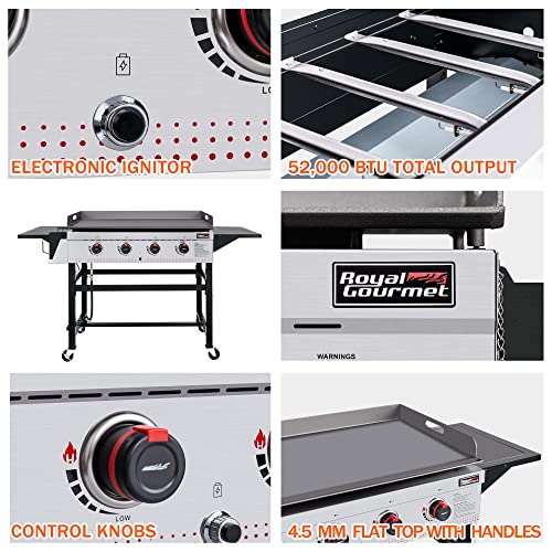 Royal Gourmet 36" Propane Outdoor Griddle - 4 Burner