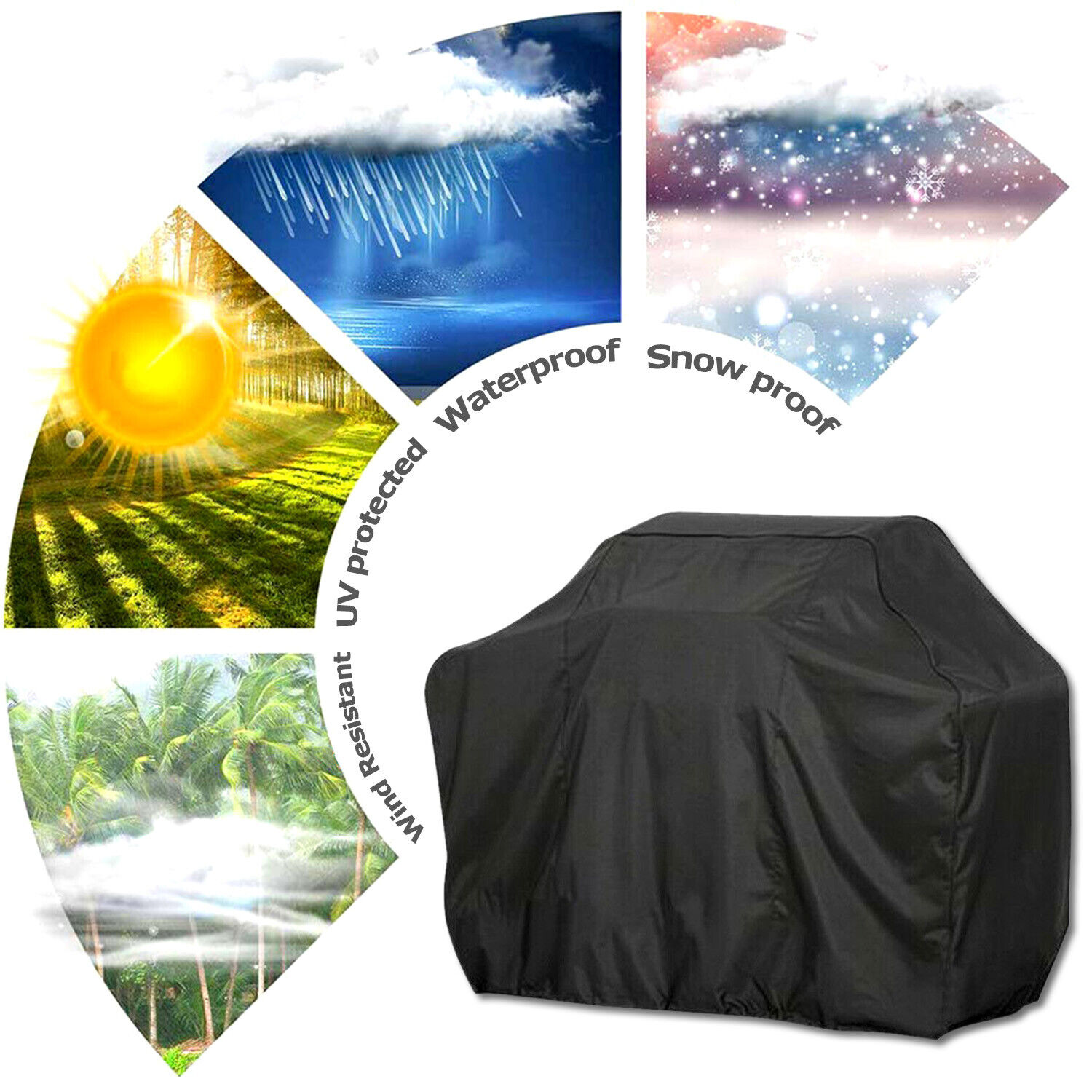 Waterproof Heavy Duty BBQ Grill Cover - 57 Inch