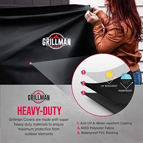 Grillman Premium Outdoor BBQ Grill Cover, Rip-Proof - Large
