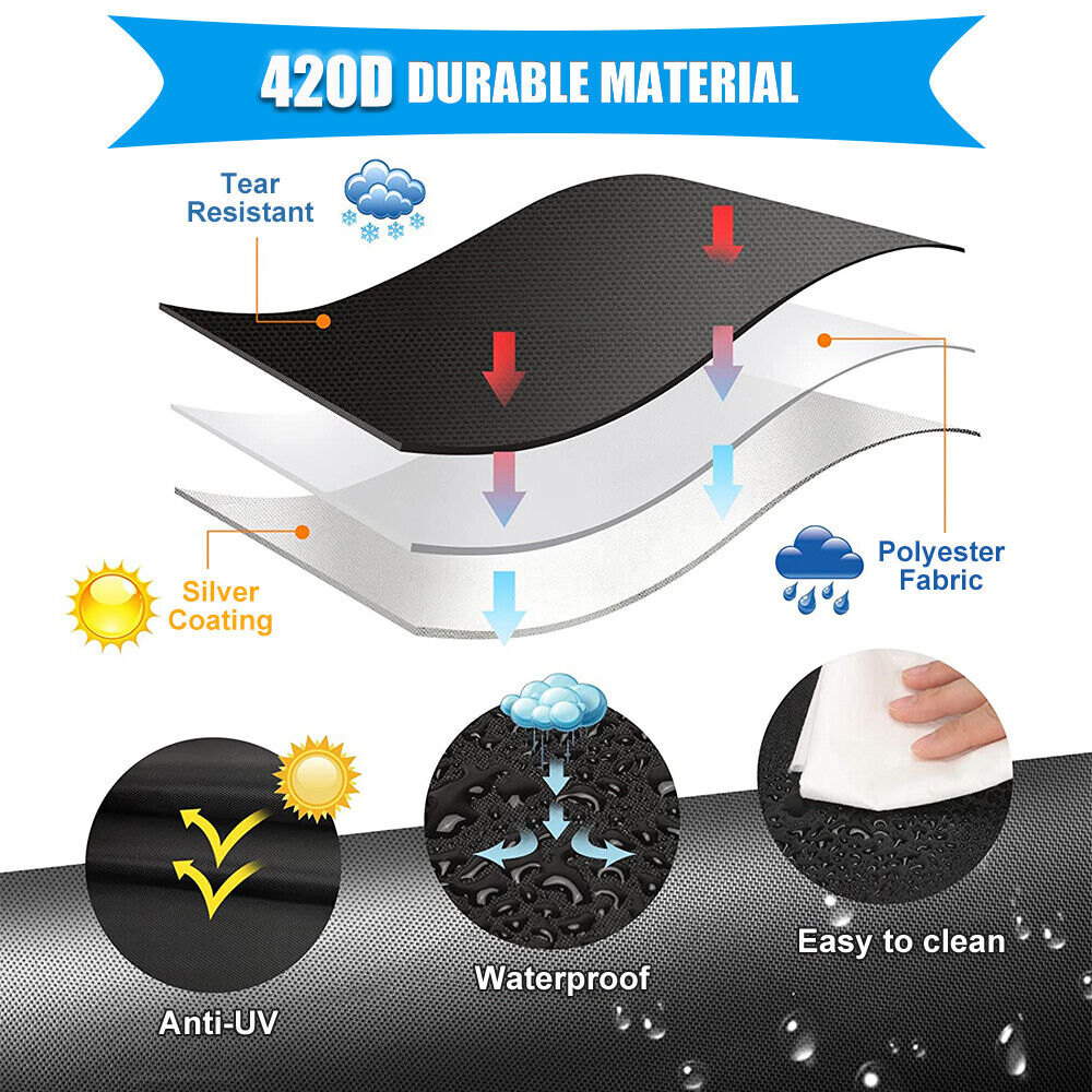 57" Waterproof Outdoor BBQ Gas Grill Cover, Heavy-Duty