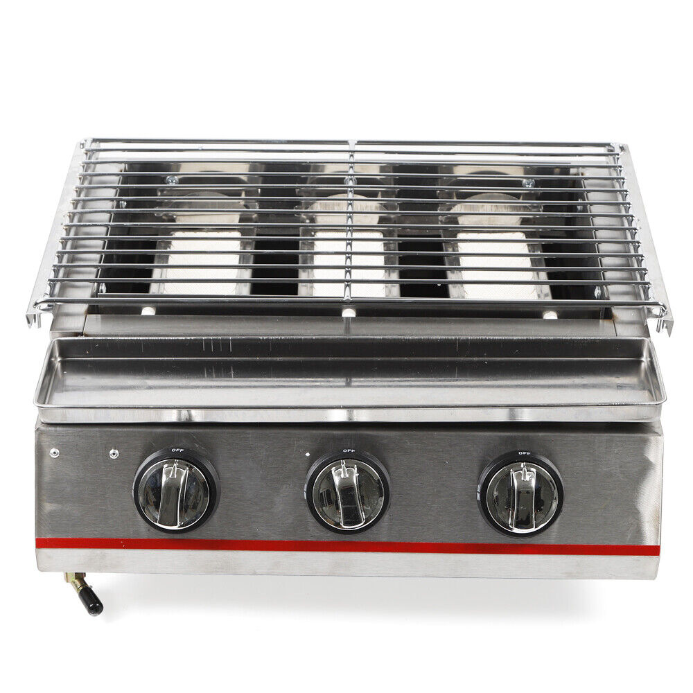 3 Burner Gas BBQ Grill for Outdoor Cooking
