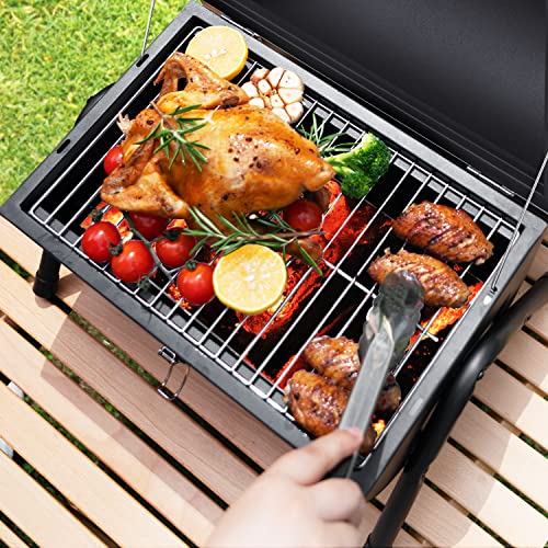 DNKMOR BLACK Portable Tabletop Charcoal BBQ Grill