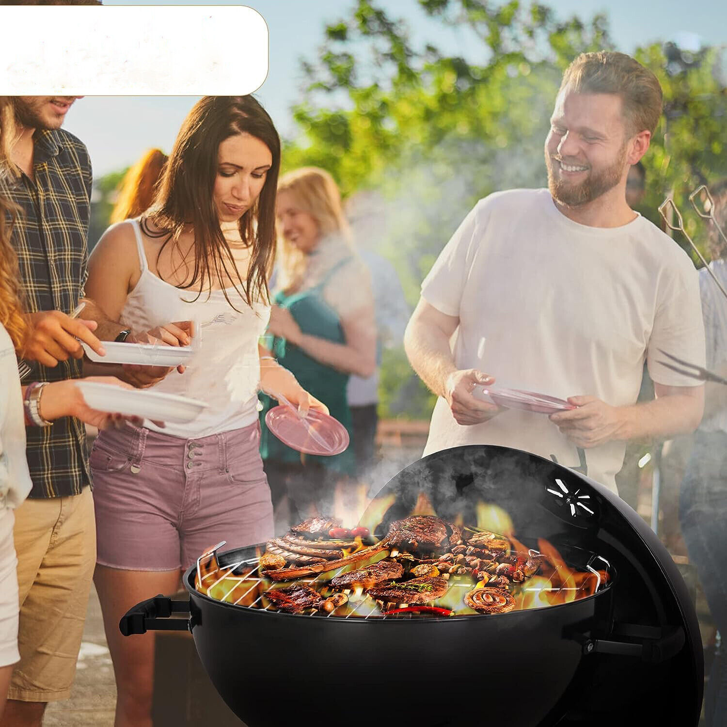 22" Kettle Charcoal BBQ Grill - Outdoor Premium