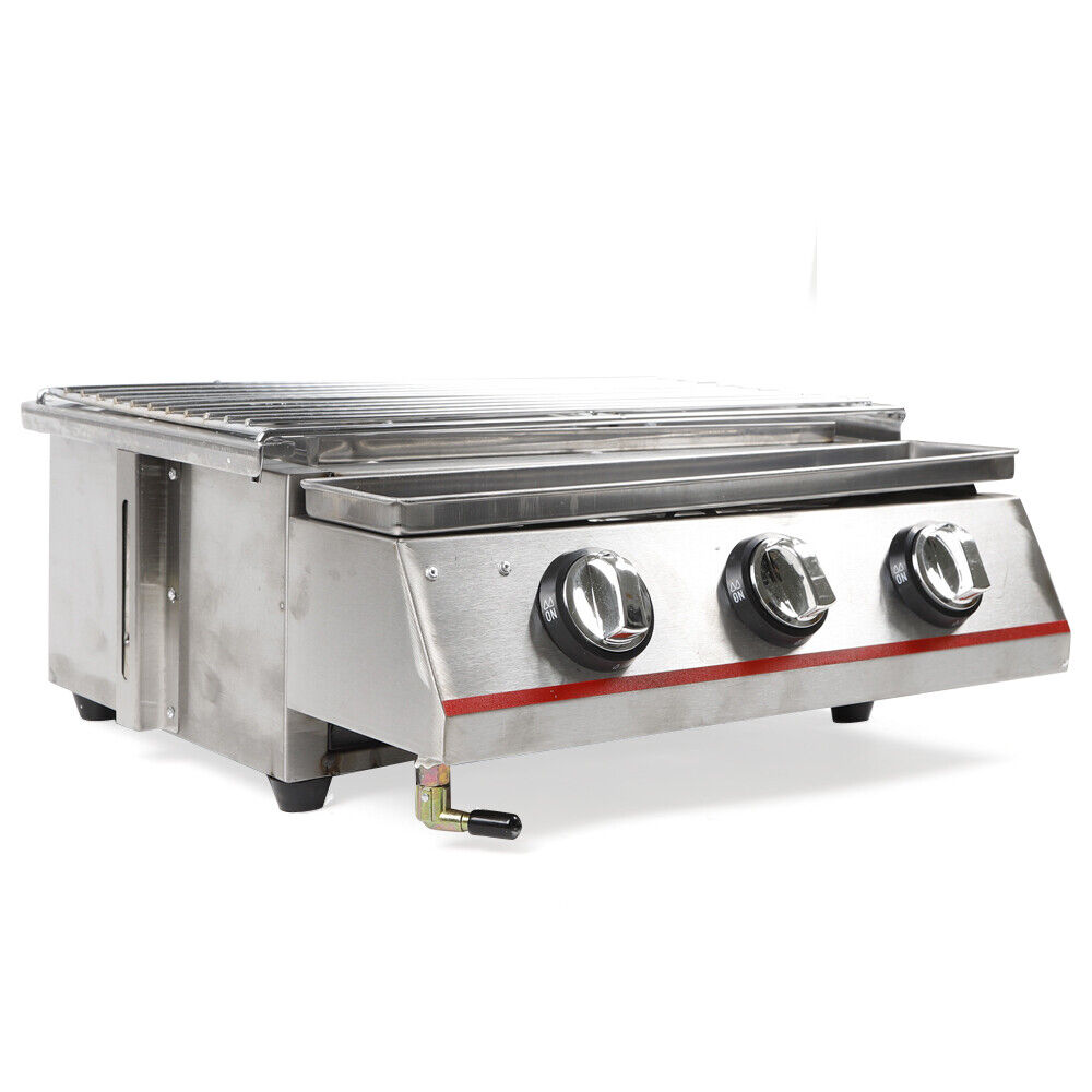 Outdoor BBQ Grill with Infrared, 3 Burners