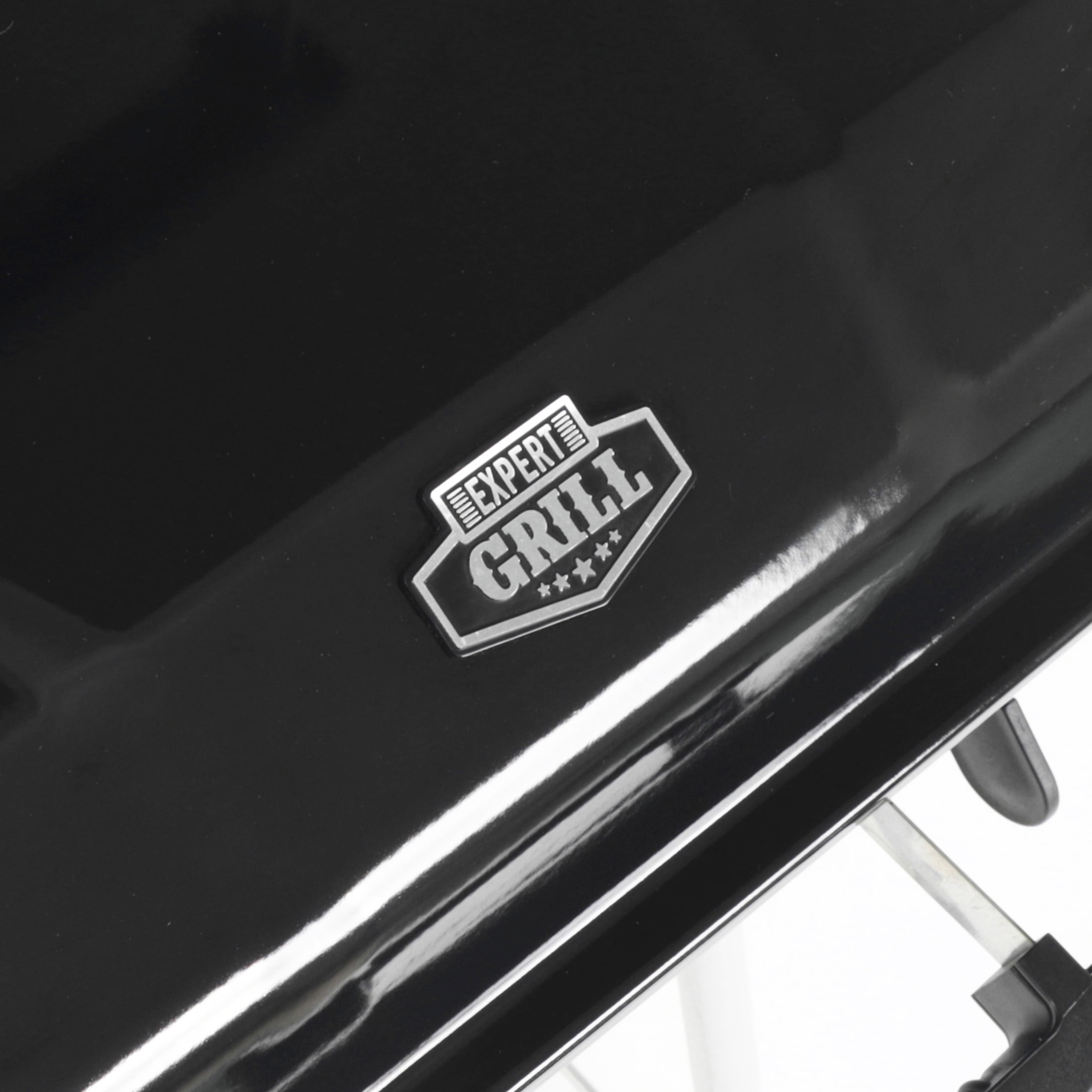 17.5" Square Charcoal Grill with Wheels - Black