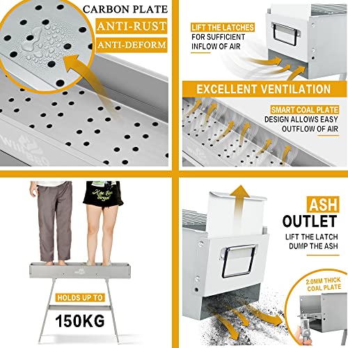 Portable Commercial Quality Charcoal BBQ Grill for Outdoor Cooking