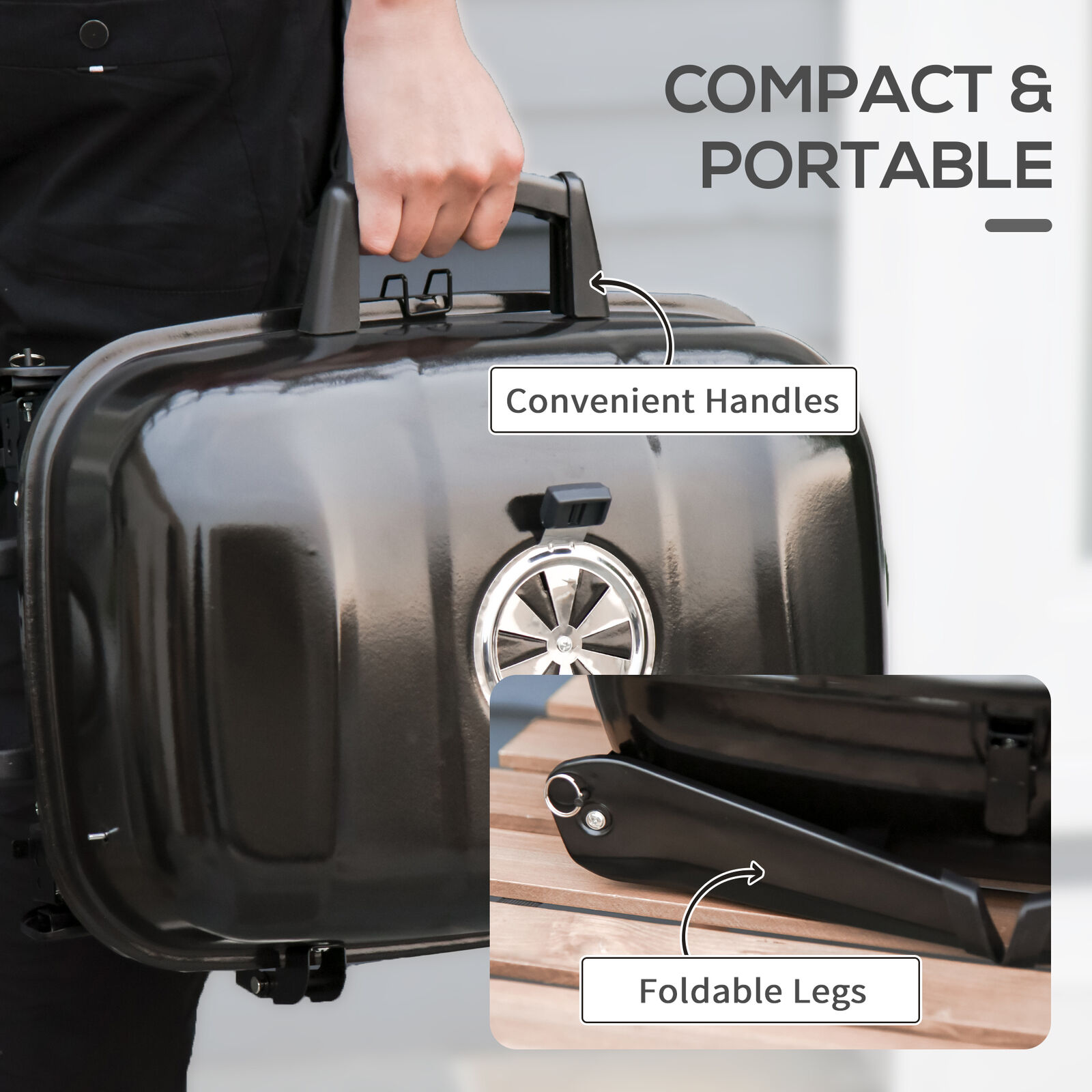 Portable Charcoal Grill BBQ Cooker for Outdoor Camping