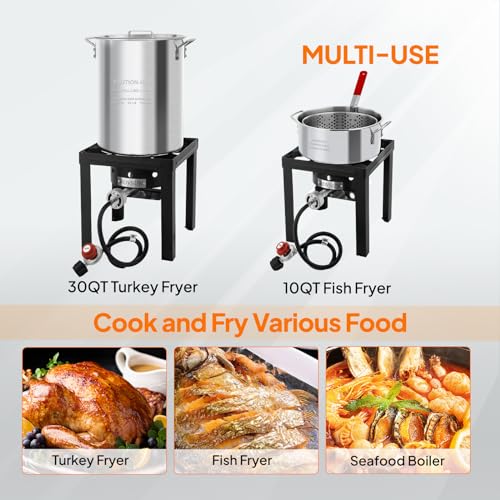 ROVSUN 30QT Turkey & 10QT Fish Fryer Kit