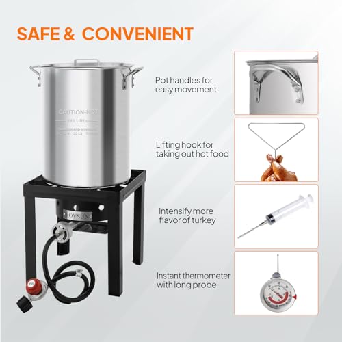 ROVSUN 30QT Turkey & 10QT Fish Fryer Kit