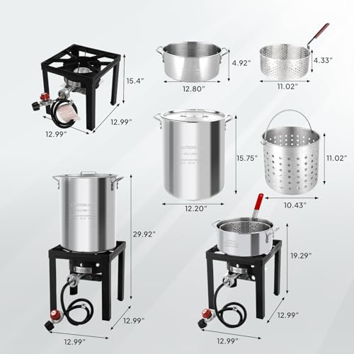 ROVSUN 30QT Turkey & 10QT Fish Fryer Kit