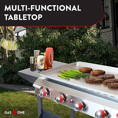 4-Burner Gas One Flat Top Grill with Cart