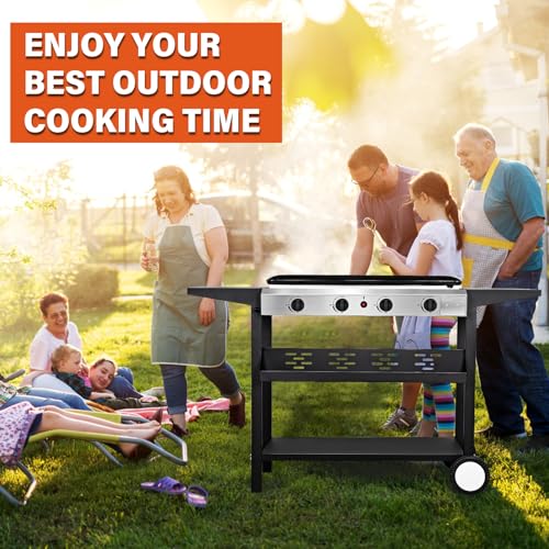 Hykolity 4 Burner Flat Top Gas Griddle