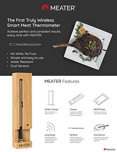 MEATER Wireless Smart Meat Thermometer for Grilling