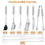 11-Piece Stainless Steel BBQ Grill Accessory Set