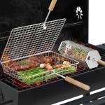 Stainless Steel Grill Basket Set with Wooden Handle