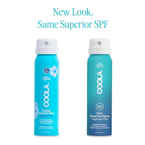 COOLA SPF 50 Organic Sunscreen Spray, 2 Fl Oz