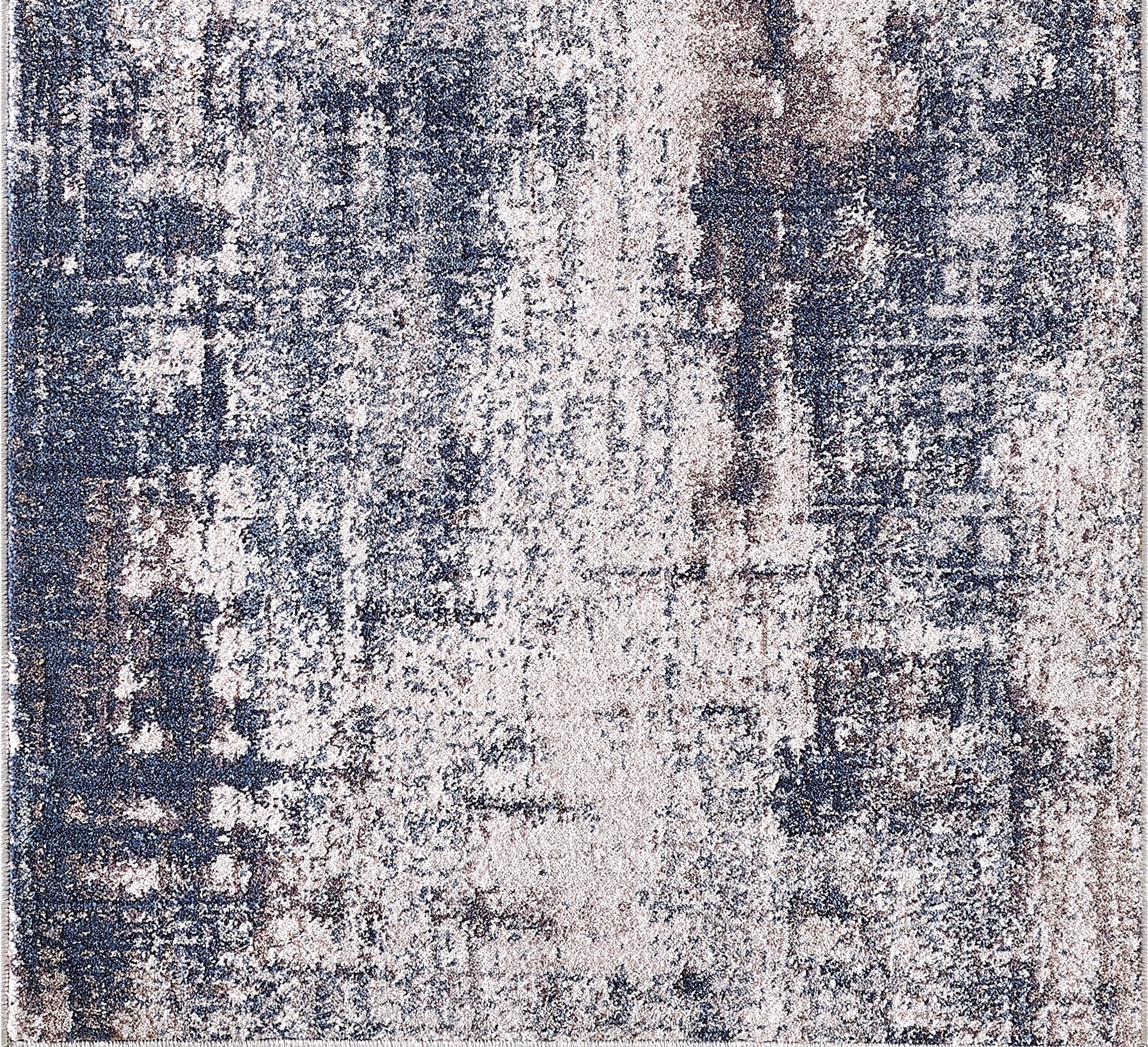 Navy Abstract Accent Rug, 5' x 7